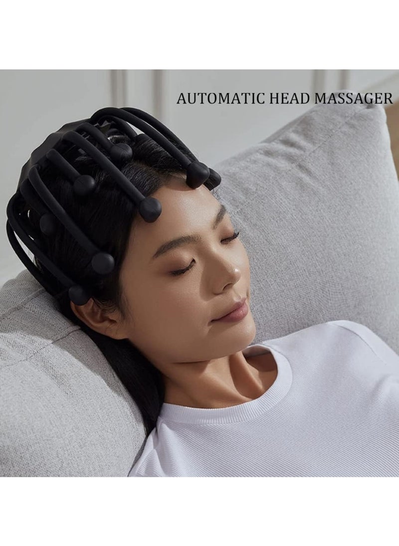 Ru syanl - Octopus Head Massager Automatic Scalp Massager with 15 Vibrating Contacts 5 Modes and Bluetooth Music Wireless Head Massage Tool for Headache Relieving Stress - Image 1