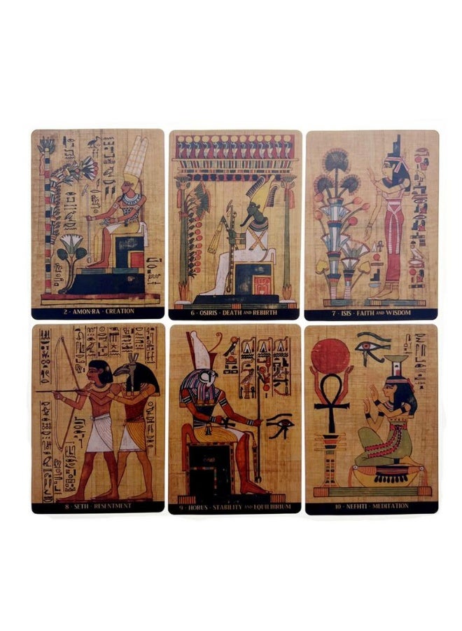 NIBEMINENT Tarot Cards - Egyptian Deity Divination Cards - English Version - Suitable for Girls' Board Game - Divination Card Party Use English Playing Cards - Image 3