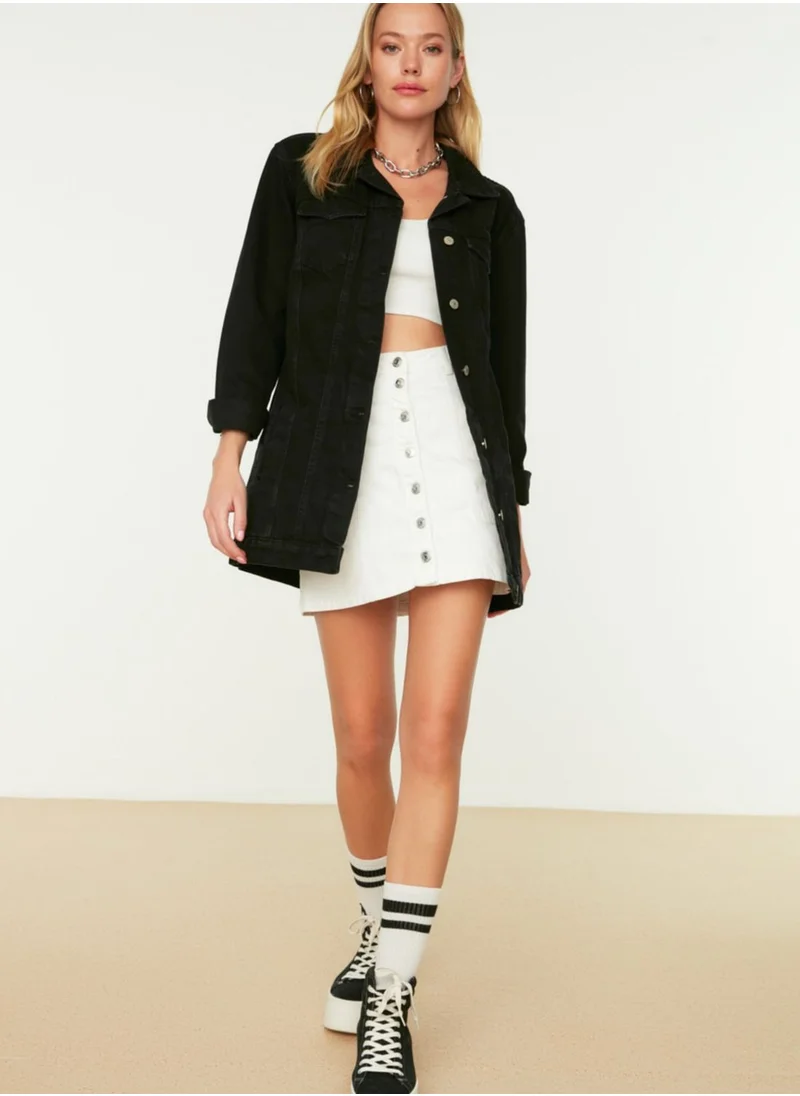 trendyol Button Down Denim Jacket