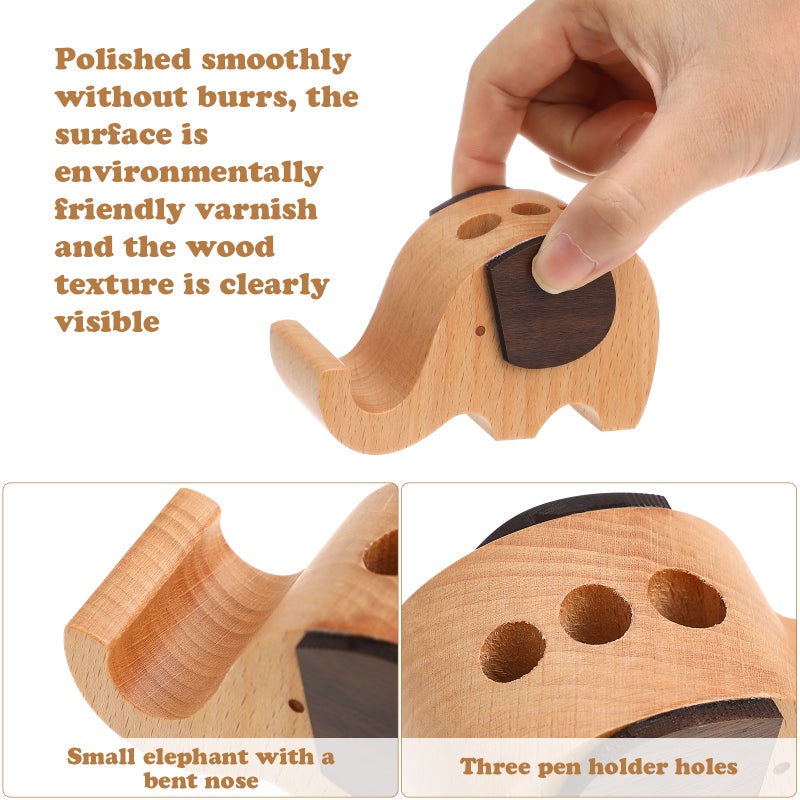 Elephant Pencil Holder with Phone Stand Multifunctional Pen Container Cellphone Holder Desk Organizer for Home School Office - Image 5