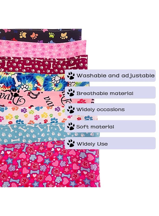 pet show 50Pcs Paw Pattern Dog Bandanas Bulk Washable Puppy Girl Boy Triangle Bibs Accessories for Small Medium Dogs Cats Pets - Image 3