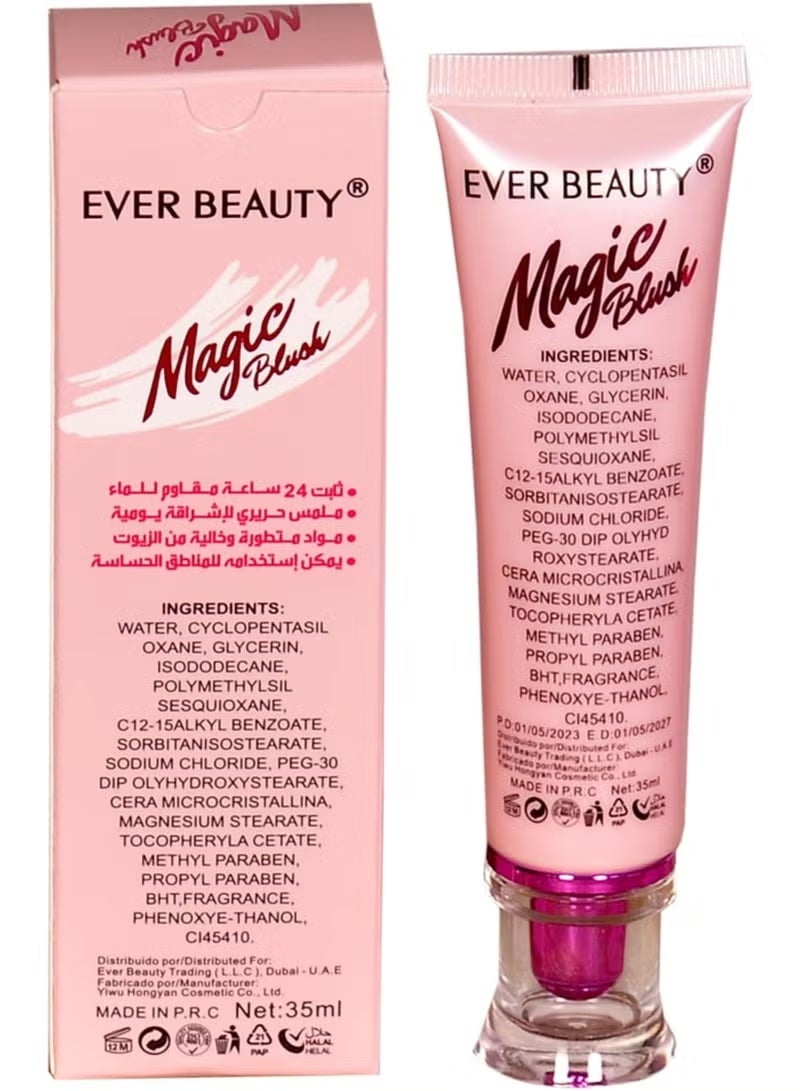 Ever Beauty Magic Blush 2 in 1 Lip & Cheek Tint, 24h Long Lasting - Image 2