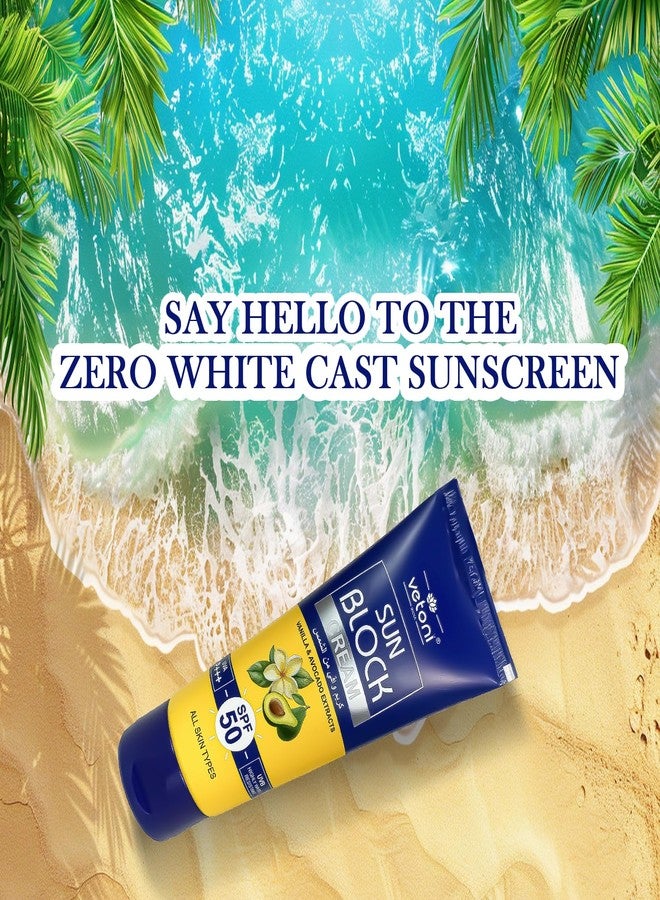 VETONI واقي شمس فيتوني SPF 50 للبشرة الدهنية - تركيبة خفيفة وحريرية مع الأفوكادو والفانيليا - حماية واسعة الطيف لجميع أنواع البشرة (100 مل)، عبوة واحدة - Image 5