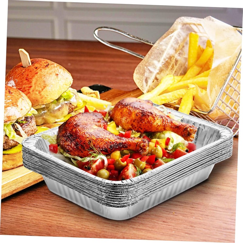ABOOFAN 10pcs Aluminum Foil Pans Deep Disposable Baking and Roasting Containers for Cooking Food Storage and Catering Events Heavy Duty Design Generous Capacity - Image 5
