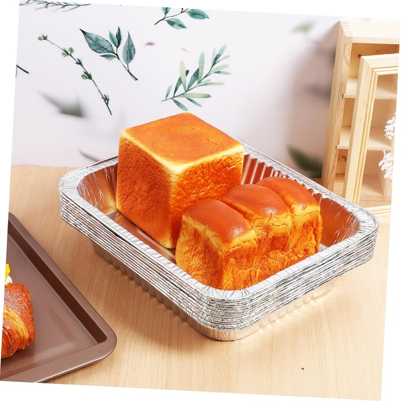 ABOOFAN 10pcs Aluminum Foil Pans Deep Disposable Baking and Roasting Containers for Cooking Food Storage and Catering Events Heavy Duty Design Generous Capacity - Image 2