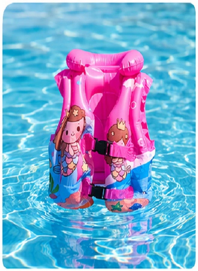 TRADY Kids Swim Vest Jacket for 2-6 Years, Inflatable Float Jacket with Adjustable Safety Buckles, Lightweight Swimming Life Jacket for Boys & Girls Pool Beach Use - Image 1