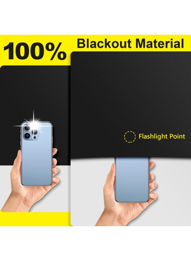 rayze Bedroom blackout curtains, portable 100% blackout window cover film, cut-able blackout and sunshade fabric sheets, drum-free window blinds, travel media dormitory sun heat blackout device(150cmx200cm) - Image 2