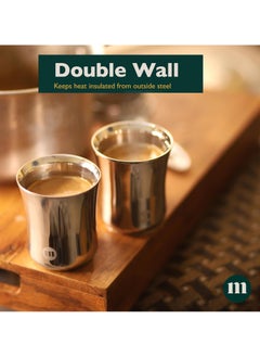 MARU Mini Double Wall Tea Glasses Set of 4 pcs, Small Stainless Steel Cups with Lids Coaster - 120ml Each, Small Steel Glass for Kids and Adults, Ideal Chai Glass, Milk Glass, Coffee Glass with Lid - pzsku/Z37E2006ECED1DFB90D52Z/45/_/1740481645/1501964c-6e11-4012-92c7-ebf30b2045e2