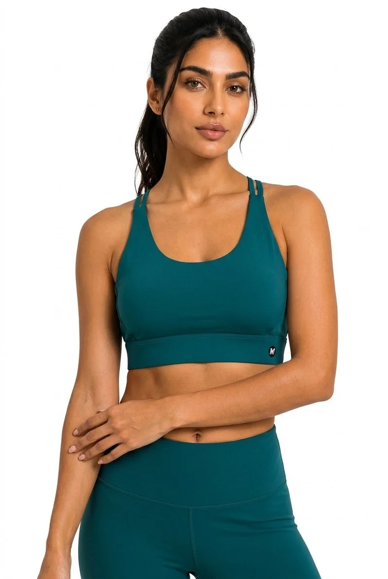 Moveletix Women's Training Sports Bra Green Extra Soft