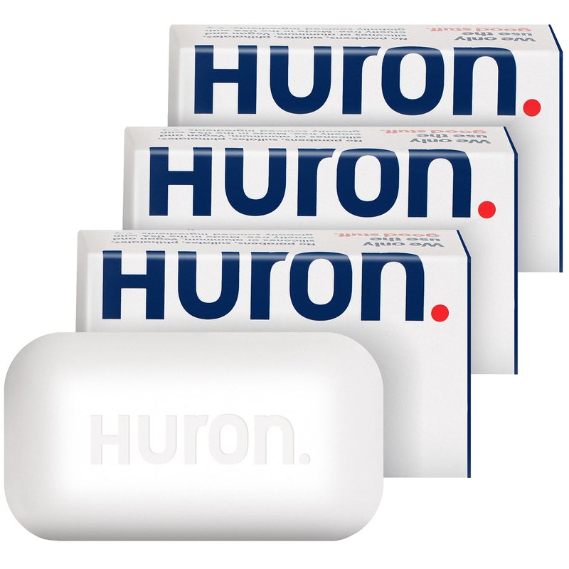 Huron Bar Soap  Citrus  Eucalyptus 3 Pack  Crisp  Invigorating Scent of Citrus Eucalyptus Mint  Aromatic Greens