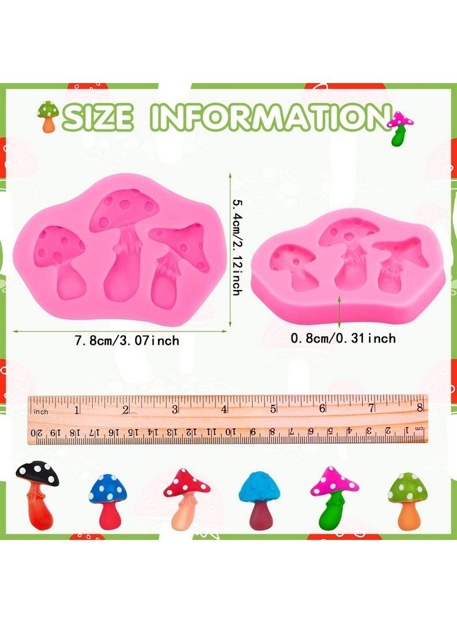 Patelai 2 Pieces Mushroom Shaped Silicone Mold Mushroom Shape Vegetable Keychain Silicone Mold Chocolate Candy Clay Moulds For Diy Desserts Crystal Ice Cube Mould Handmade Cupcake Decor (Irregular) - Image 3