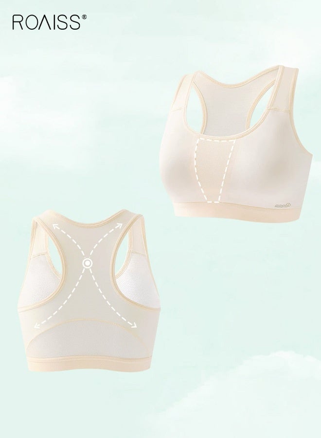 رويس حمالة صدر رياضية للفتيات مع وسادات ثابتة قابلة للتنفس، حمالات صدر تدريبية للمراهقات، حمالة صدر يوغا بظهر سباحي ومرونة عالية، مثالية للمراهقات في مرحلة النمو - Image 2