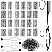 Geosar 24 Pcs Norse Vikings Runes Hair Beard Beads for Bracelets Necklace Accessories DIY Includes 7 Pcs Pull Hair Pin Quick Beader Tool and Black Rubber Bands for Women MenSilver - Image 2