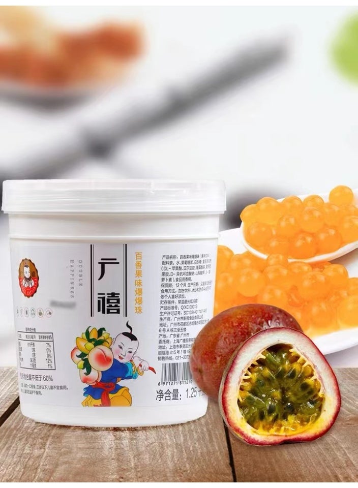 بوبينغ بوبا، نكهة فاكهة العاطفة، الفراولة، المانجو، الليتشي، التوت الأزرق، الخوخ، 6 نكهات (1.25 كجم * 6 قطع)، مشروبات وحلويات، مواد خام خاصة بمتجر شاي بوبا بالحليب - Image 4