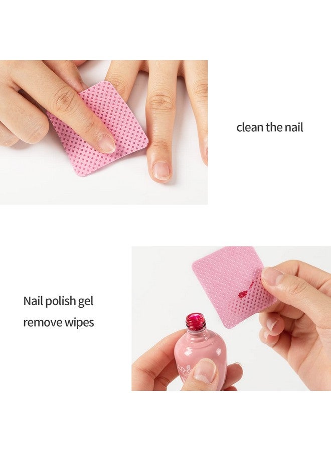 Bluerise Lint Free Nail Wipes Pink 1200Pcs Nail Polish Remover Pads Soft Absorbable Eyelash Extension Glue Cleaning Wipes - Image 4
