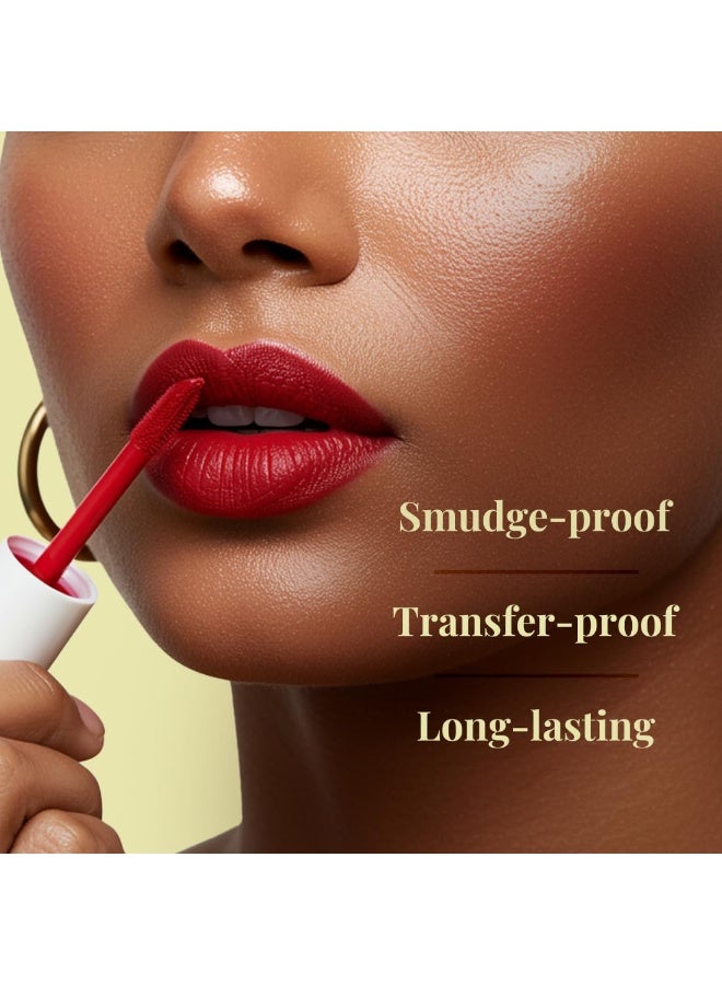 Just Herbs Herb Enriched Matte Liquid Lipstick | Set of 5 | Liquid Lipstick for Women | Deeps & Reds Shade | Hydrating & Lightweight | Ashwagandha & Brahmi - 1ml x 5u - Image 4