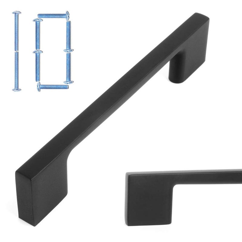 KOOFIZO Wide Foot Cabinet Bar Pull - Black Modern Solid Handle, 3.8 Inch/96mm Screw Spacing, 10-Pack for Kitchen Cupboard Door, Bedroom Dresser Drawer, Bathroom Wardrobe Hardware - Image 5