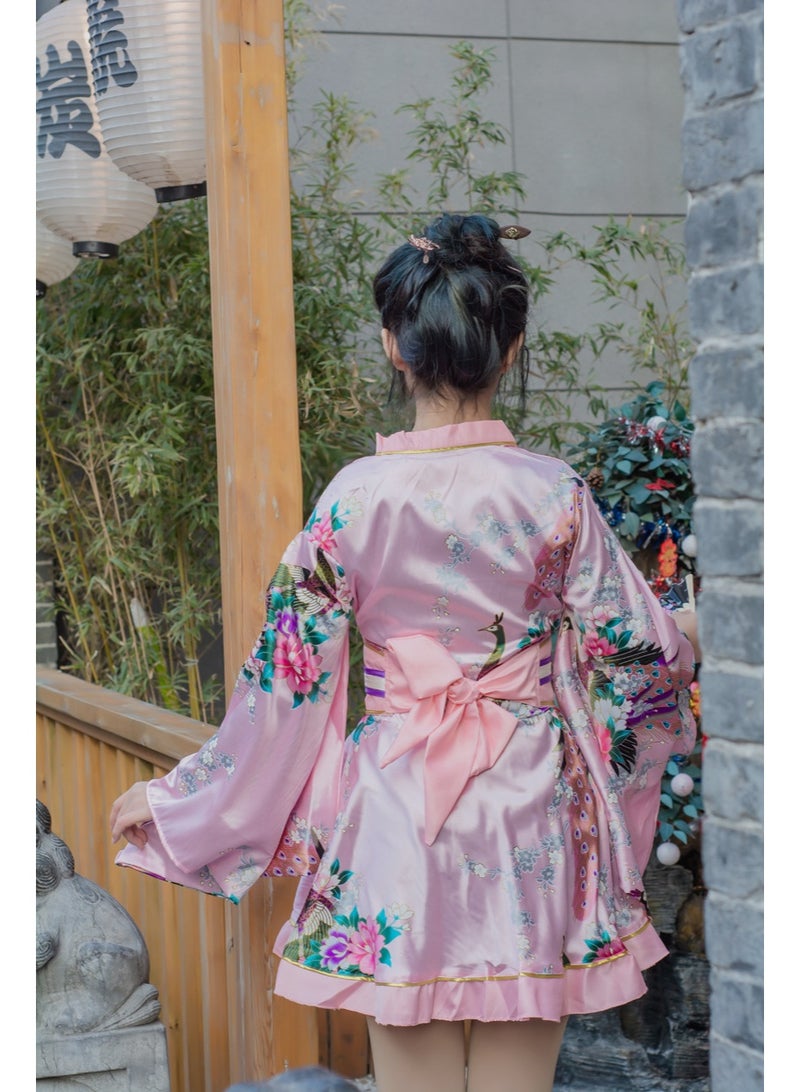 general Universal Size Women's Peacock-style Kimono Stage Performance Costume - Image 4