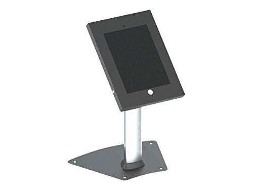 Pyle Anti-Theft Tablet Security Stand Kiosk - Aluminum Metal Countertop Desktop Desk Table Mount Tablet Case Holder w/ 14 Inch Pole, Tilt Adjustable, Designed for iPad 2 3 4 Air Tablets PSPADLK12 - Image 1