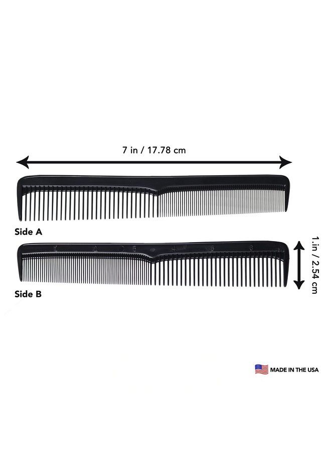 Styling Gear 150 Hair Combs Barber Comb Set Combs For Men Combs For Women Combs For Hair Stylist Beard Mustache Styling Pocket Comb Made In Usa 12 Piece. (Black) - Image 3