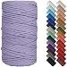 NOANTA Light Purple Macrame Cord 4mm x 109yards Colored Macrame Rope Cotton Cord Macrame Yarn Colorful Cotton Craft Cord for Wall Hanging Plant Hangers Crafts Knitting - Image 2
