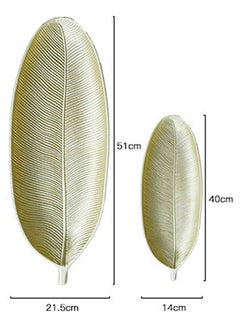 HOME TASTE TOMSUN Wooden Leaf Shaped Serving Tray Set of 2 - Bamboo Fruit Plate, Snack Tray, Dinner Plate, Candy Dish Decorative Wood Storage Plates for Coffee Table, Restaurant  - Image 2