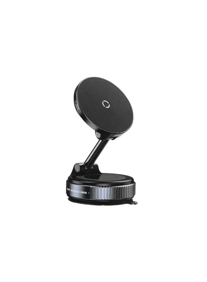 حامل شاحن سيارة لاسلكي مغناطيسي K007S - شفط فراغي وتشغيل بيد واحدة - Image 1