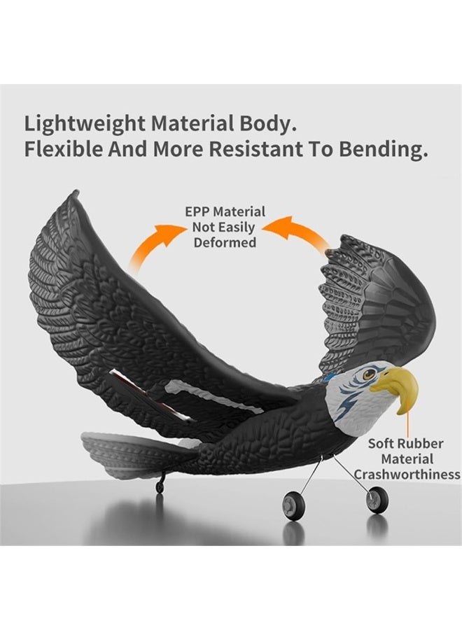 جاجيك Remote Control Eagle Plane HW-40 – 2.4GHz 2CH RC Glider with Realistic Bird Design, 6-Axis Gyro Stabilizer & Propeller – Easy-to-Fly Lightweight RTF Airplane Toy for Beginners, Kids, Adults & Boys – Outdoor Remote Flying Bird Aircraft - Image 4