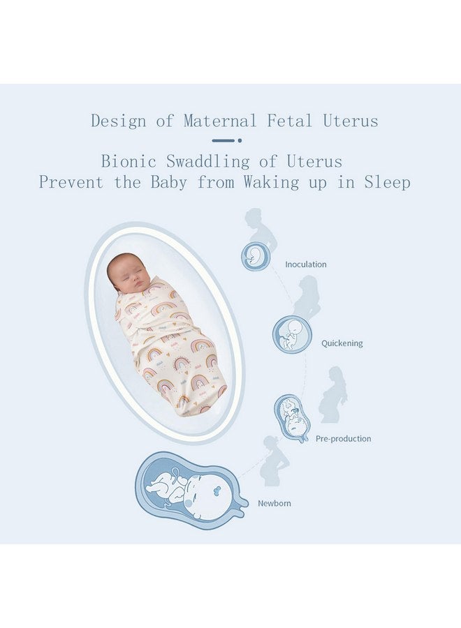 انسولار لفافة قماط الطفل المعزولة، بطانية قماط للمواليد الجدد والرضع، مجموعة قماط قابلة للتعديل للأولاد والبنات، كيس نوم ناعم من القطن للأطفال، عبوة من 3 قطع (صغير (0-3 أشهر)، زهور) - Image 2