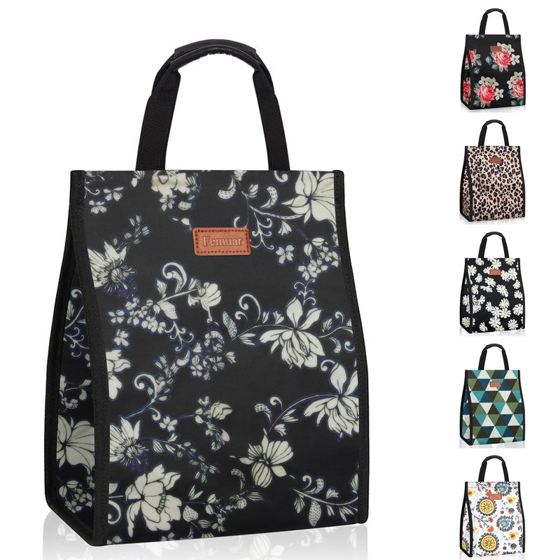 Femuar Lunch Bags for Women Insulated Reusable Lunch Tote with Internal Pocket Lunch Tote bag for WorkRose - Image 3