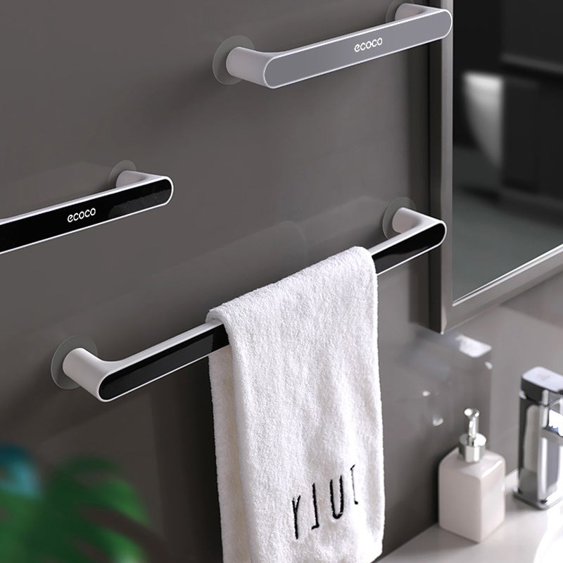 Punch-Free Suction Cup Towel Rack – Plastic Bathroom Storage Rod - Image 5