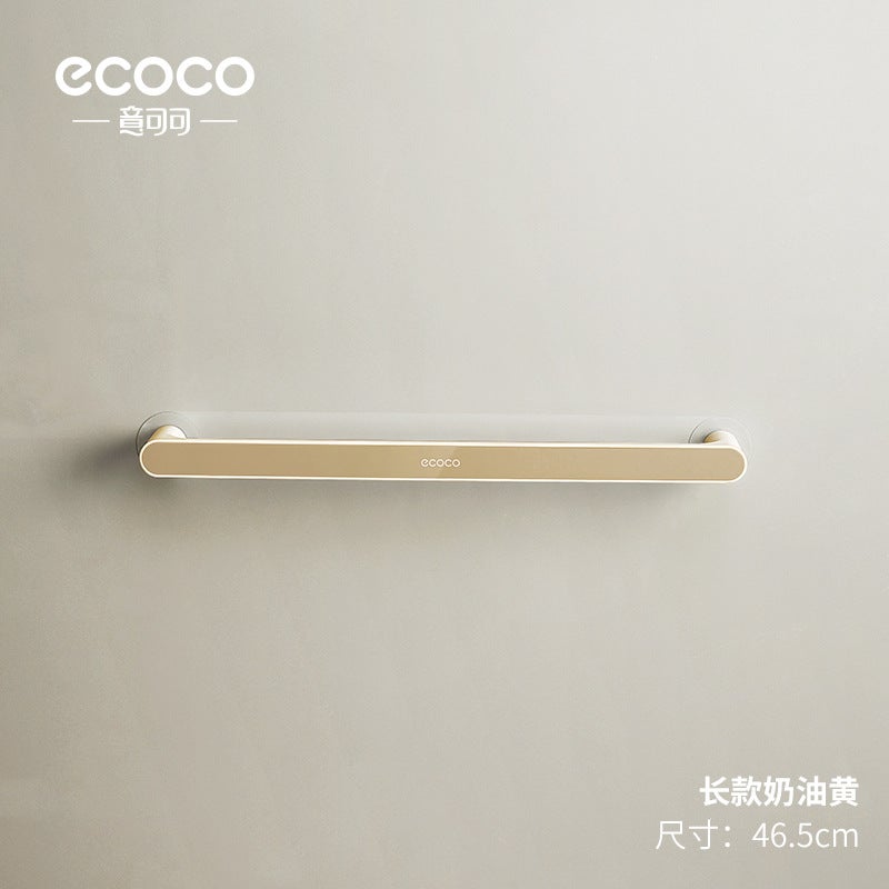 Punch-Free Suction Cup Towel Rack – Plastic Bathroom Storage Rod - Image 1