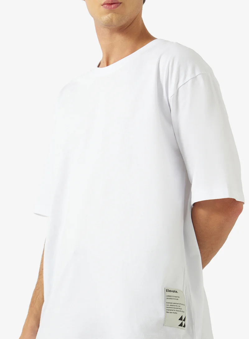 Seventy Five  Essential Crew Neck Oversize Drop Shoulder T-Shirt for Men | Best Price UAE