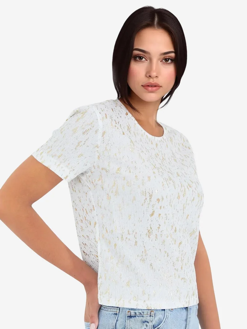 بيغ دارت تيشيرت قصير بطبعة خلفية من