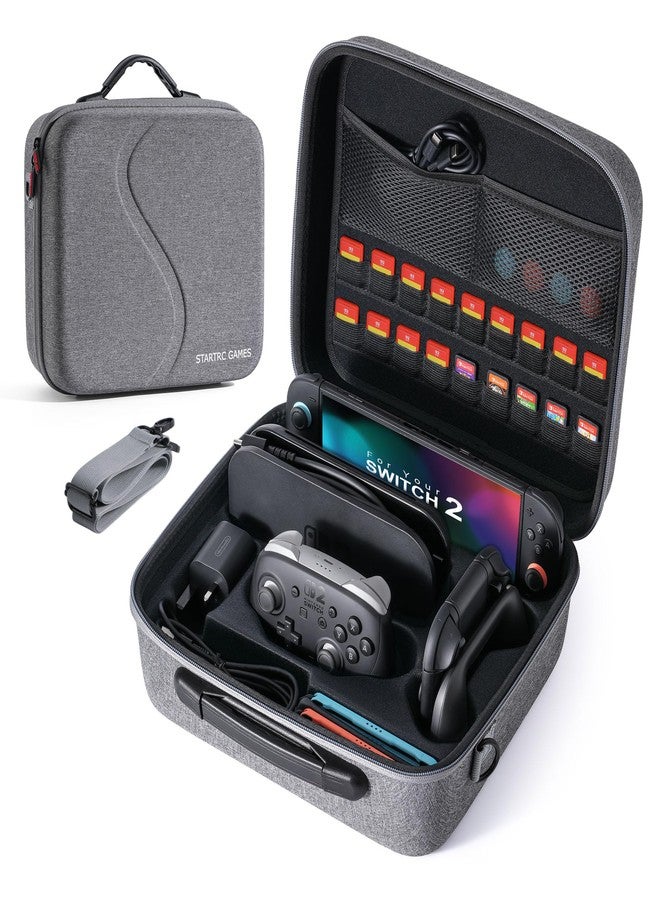 STARTRC GAMES Switch 2 Carrying Case for Nintendo Switch 2 (2025), Large All in One Hard Travel Case with Game Card Slots, Portable Protective Carry Bag for Switch 2, Pro Controller and Other Accessories - Image 1