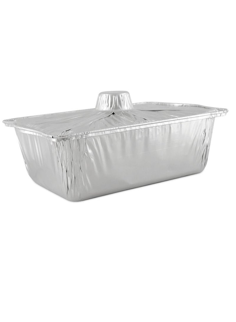 Disposable Aluminum Pot Food Storage Container Rectangle With Lid  33X21Cm - Image 1