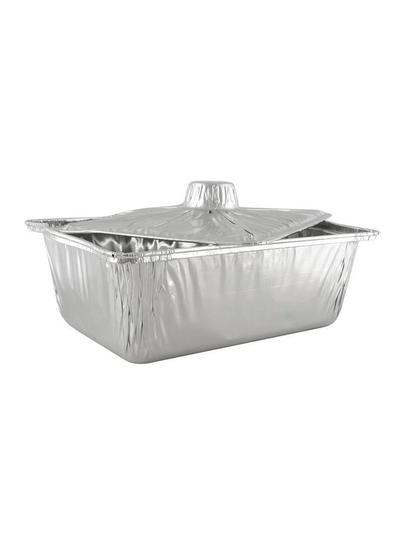 Disposable Aluminum Pot Food Storage Container Rectangle With Lid  33X21Cm - Image 2