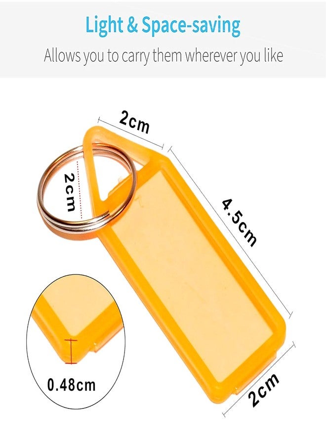 Feinerman مجموعة فينرمان من 50 سلسلة مفاتيح متعددة الألوان مع ملصقات تعريفية، وبطاقات مفاتيح ببطاقات تعريفية ذات وجهين وحلقة قابلة للفصل، مثالية للمكتب، ومفاتيح المنزل، والخزائن، ومجموعة متنوعة من بطاقات تعريف المفاتيح. - Image 3