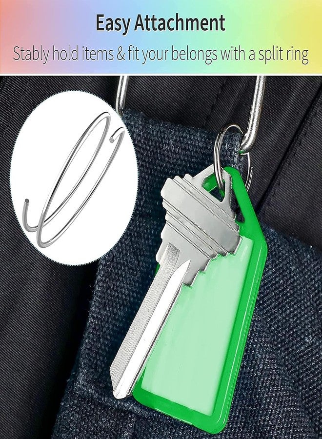 Feinerman مجموعة فينرمان من 50 سلسلة مفاتيح متعددة الألوان مع ملصقات تعريفية، وبطاقات مفاتيح ببطاقات تعريفية ذات وجهين وحلقة قابلة للفصل، مثالية للمكتب، ومفاتيح المنزل، والخزائن، ومجموعة متنوعة من بطاقات تعريف المفاتيح. - Image 5