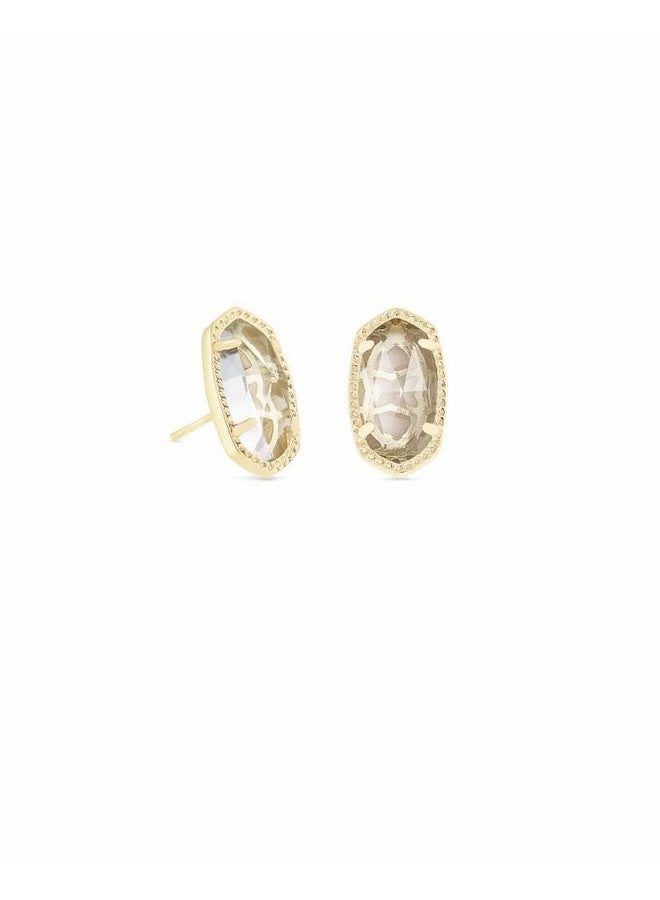 Kendra Scott Ellie Stud Earrings For Women Fashion Jewelry 14K Goldplated Crystal - Image 1