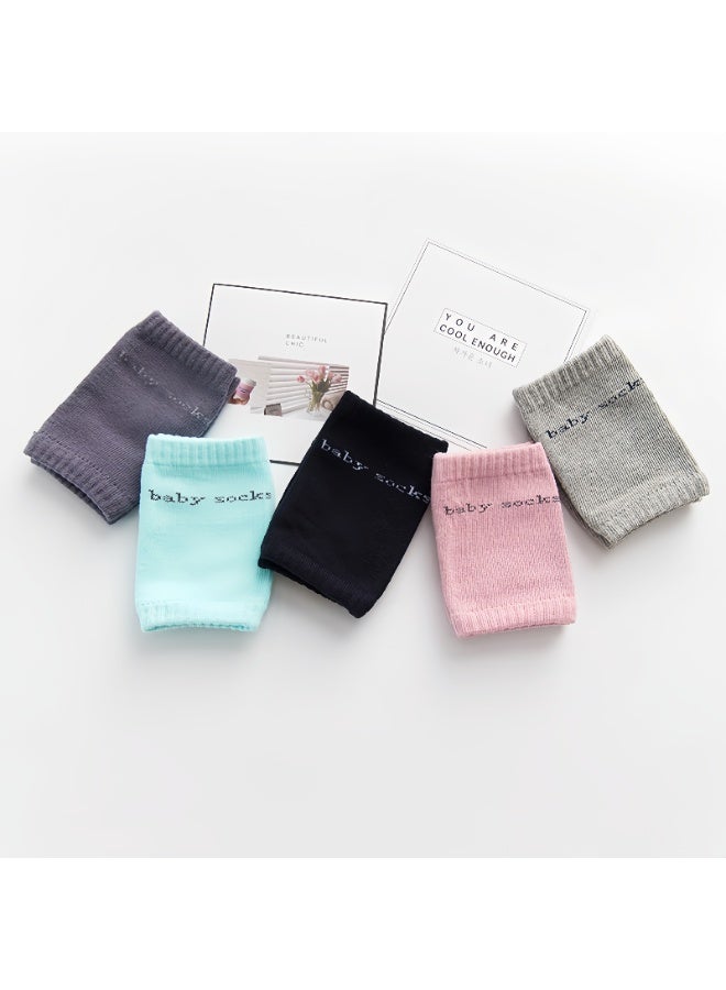 Lee Yon 5 Pairs of Baby Crawling Anti Slip Knee Pads,Baby Knee Protectors Toddlers Leg Warmers ( 12 x 8 cm ) - Image 2