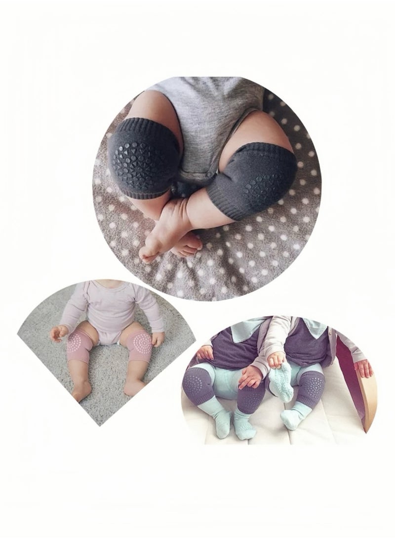 Lee Yon 5 Pairs of Baby Crawling Anti Slip Knee Pads,Baby Knee Protectors Toddlers Leg Warmers ( 12 x 8 cm ) - Image 3