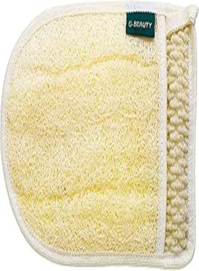 G-Beauty GBY-004 Small Natural Oval Glove Double Face Massage Loofah For Bath Spa and Shower - Beige