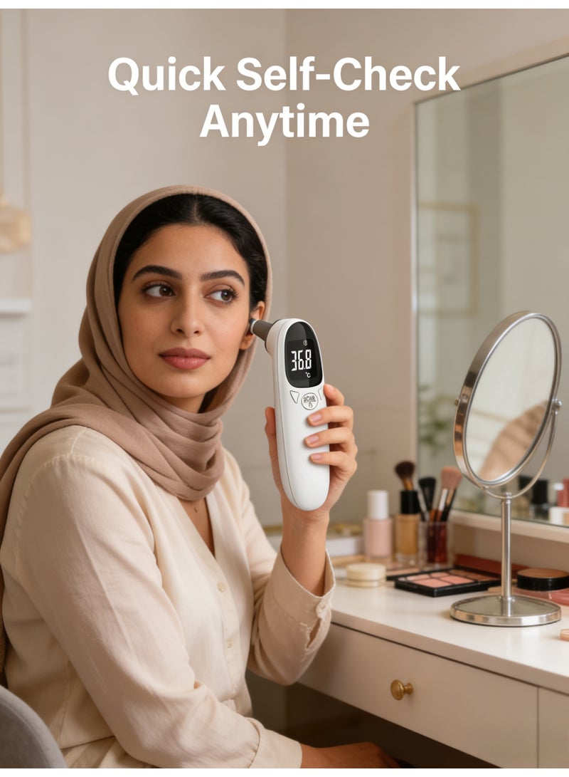 【Safety Guardian】Medical-Grade Non-Contact Ear Thermometer | Precision Infrared Probe Design | One-Second Measurement Without Disturbance | Intelligent High-Temperature Alert System | Essential Health Guardian for Every Household - Image 1