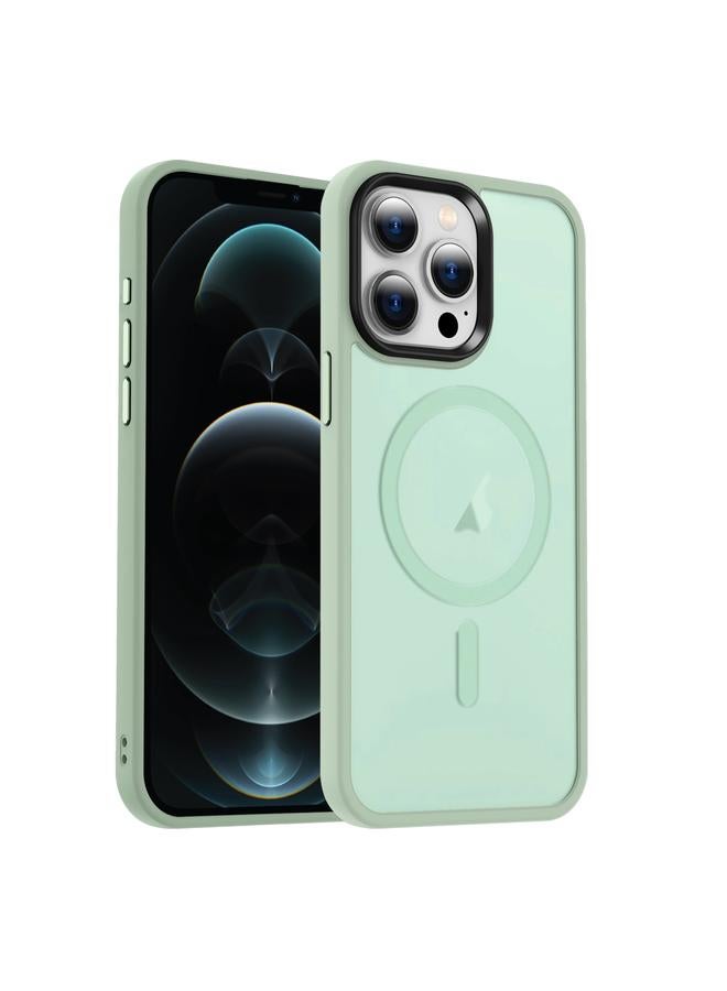 اس-توب جراب هاتف ماج سيف المغناطيسي لهاتف آيفون 12 برو ماكس، جراب هاتف مصقول من الجلد - Image 1