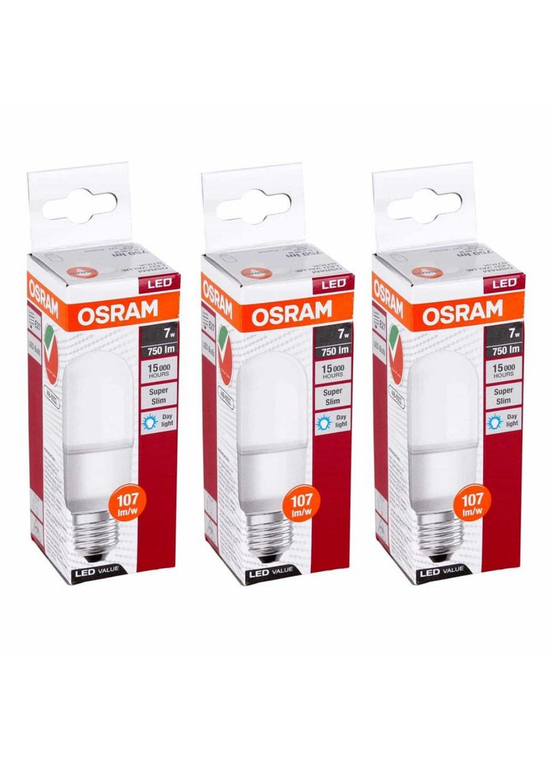 Osram Osram LED Screw Bulb Pack 7W Day Light 3Pcs 