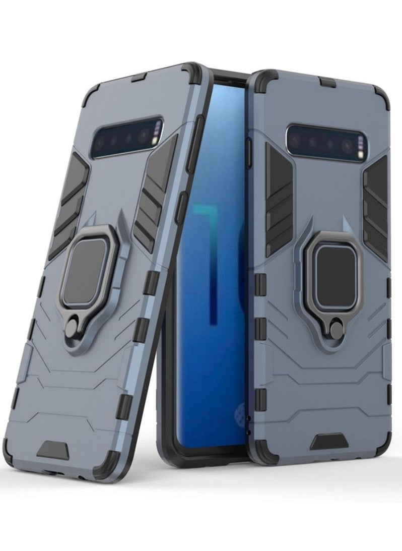 RICOONLINE - For Samsung Galaxy S10 plus Ring Stand Back Protective Phone Cover Housing - Image 1