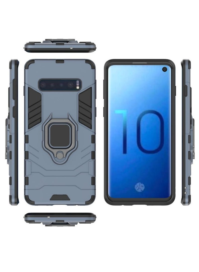 RICOONLINE - For Samsung Galaxy S10 plus Ring Stand Back Protective Phone Cover Housing - Image 1
