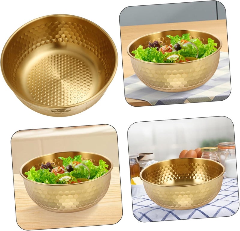 PIPULSE Stainless Steel Salad Mixing Bowl Salad Bowl, Deep Round Metal Plate for Serving, Tossing or Mixing, Rust-Resistant Water-Proof Bowl for Easy to Clean and Maintain Kitchen Dinnerware - Image 5