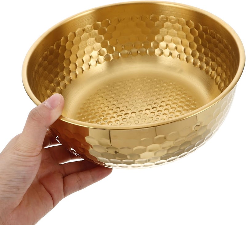 PIPULSE Stainless Steel Salad Mixing Bowl Salad Bowl, Deep Round Metal Plate for Serving, Tossing or Mixing, Rust-Resistant Water-Proof Bowl for Easy to Clean and Maintain Kitchen Dinnerware - Image 2